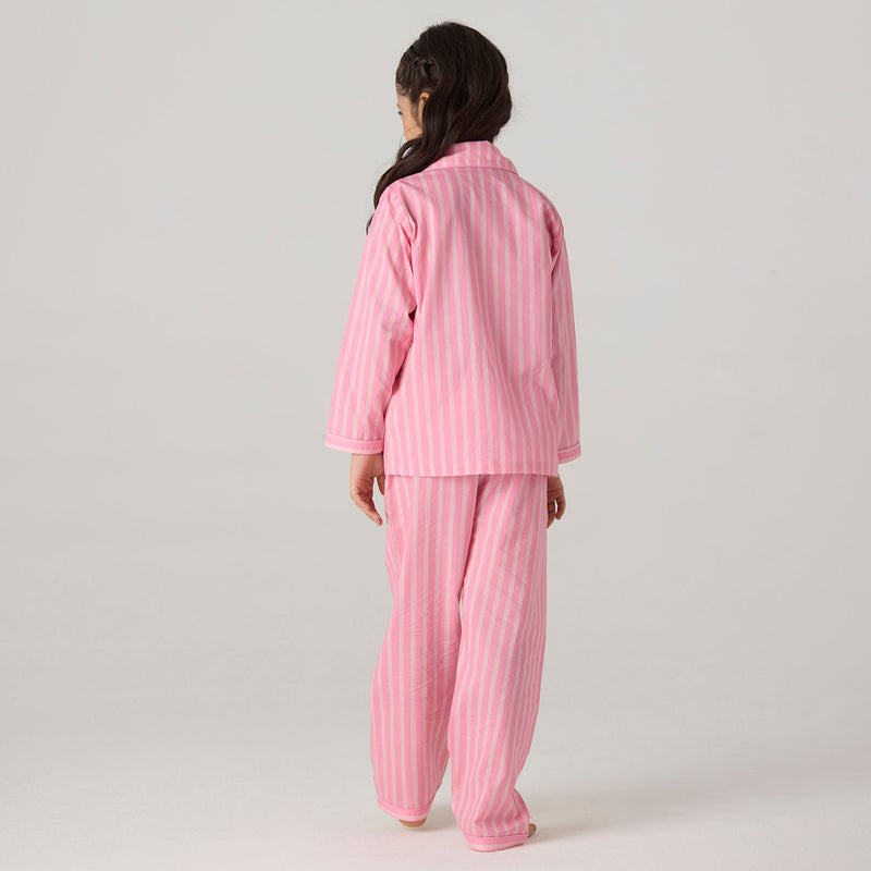 Candy Striped Pajama Set For Kids