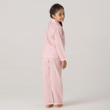 Blush Striped Pajama Set For Kids