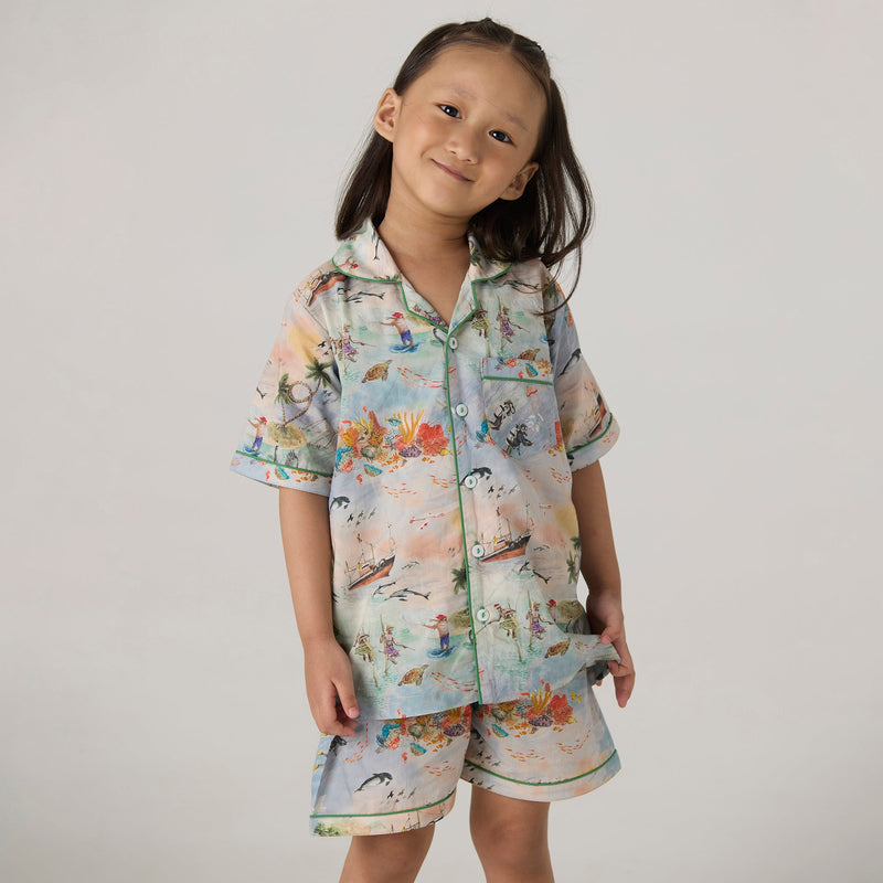 Ocean Shorts Set For Kids