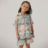 Ocean Pima Shorts Set For Kids