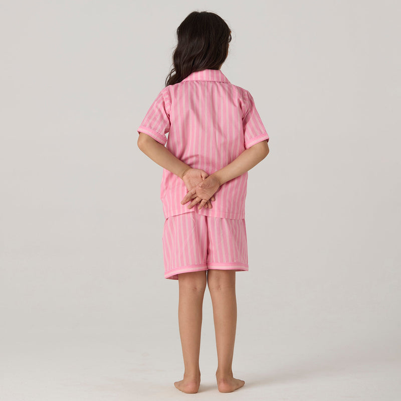 Candy Striped Shorts Set For Kids