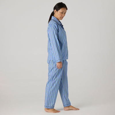Women Nautical Striped Pima Pajama Set