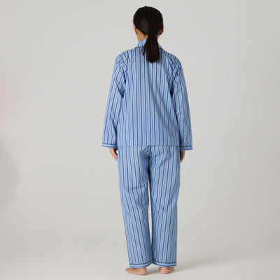 Women Nautical Striped Pima Pajama Set