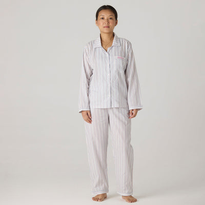 Women Serene Striped Pima Pajama Set