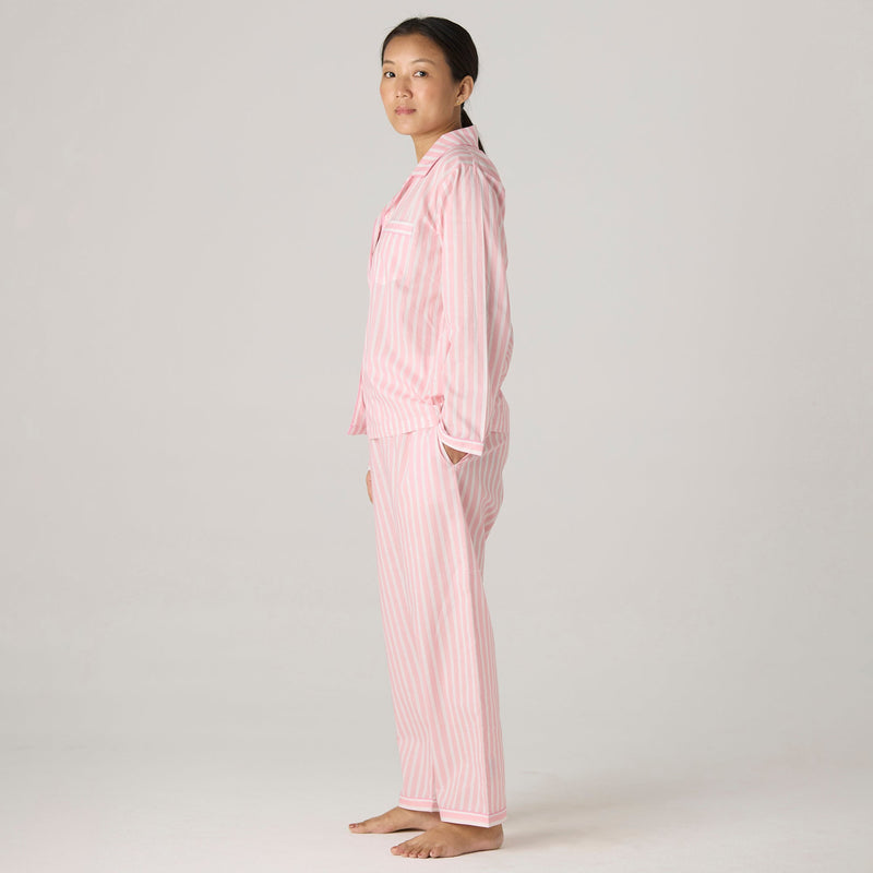 Women Blush Striped Pajama Set