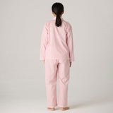 Women Blush Striped Pajama Set