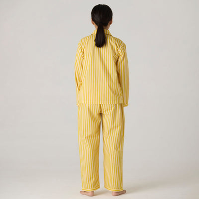 Women Lemon Striped Pima Pajama Set
