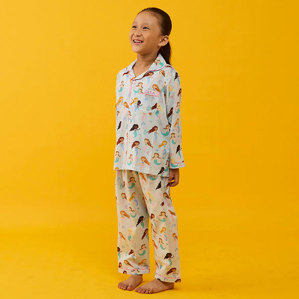 Mermaids Pima Pajama Set For Kids