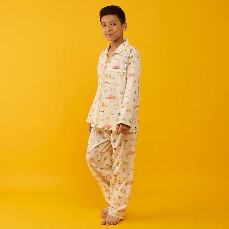 Tropical Days Pima Pajama Set For Kids