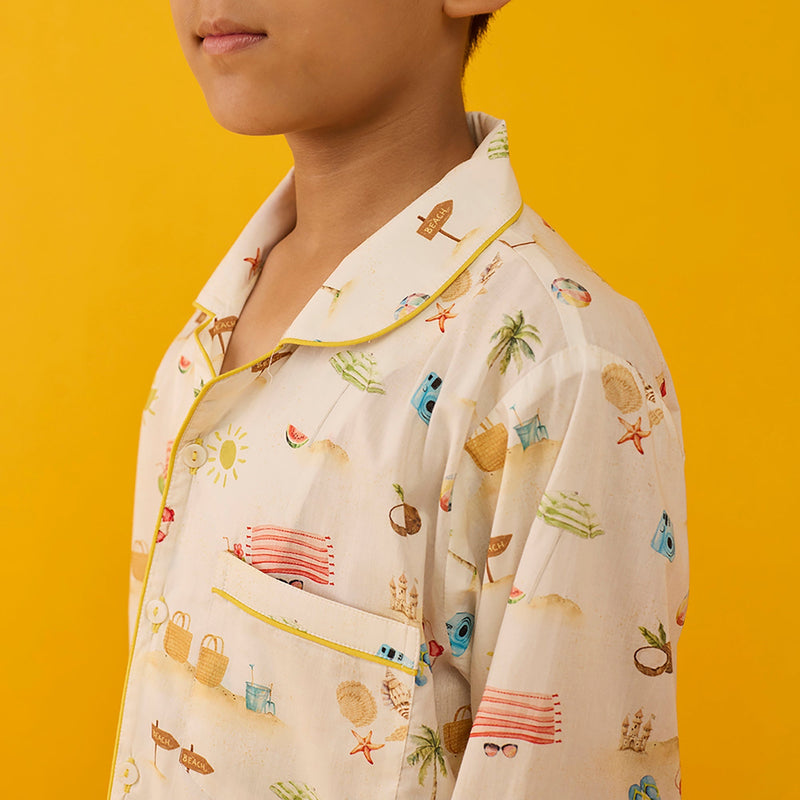 Tropical Days Pima Pajama Set For Kids