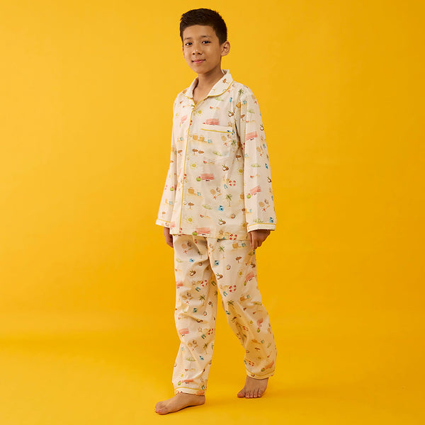 Tropical Days Pima Pajama Set For Kids