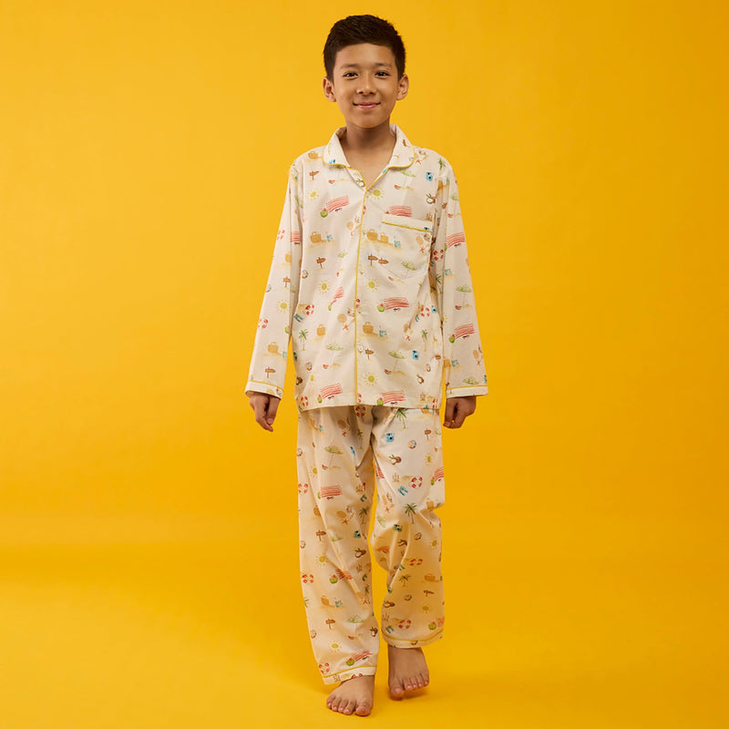 Tropical Days Pima Pajama Set For Kids
