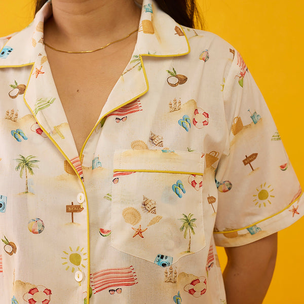 Women Tropical Days Pima Shorts Set