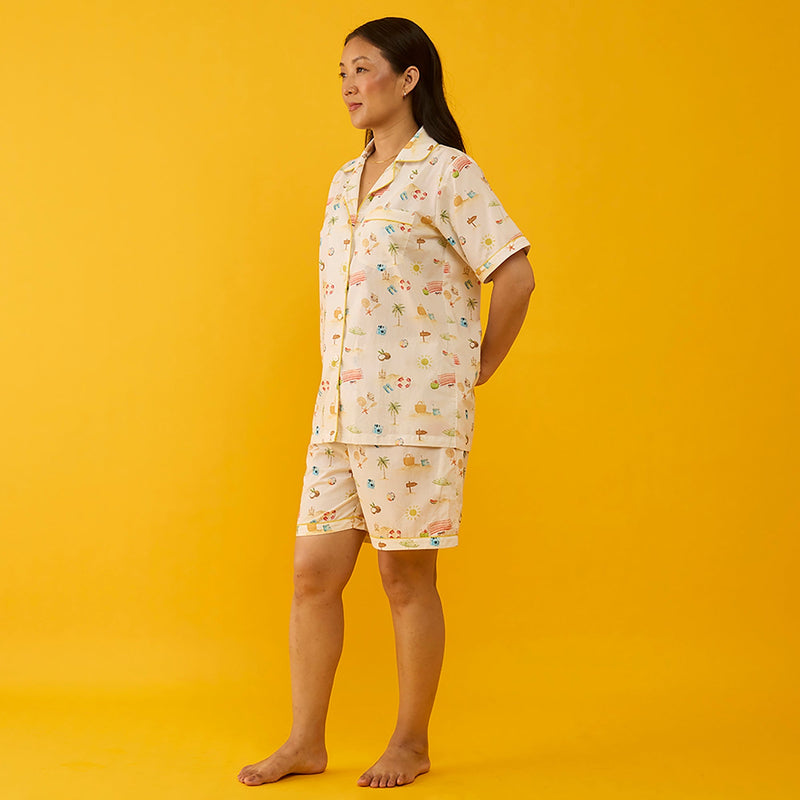 Women Tropical Days Pima Shorts Set