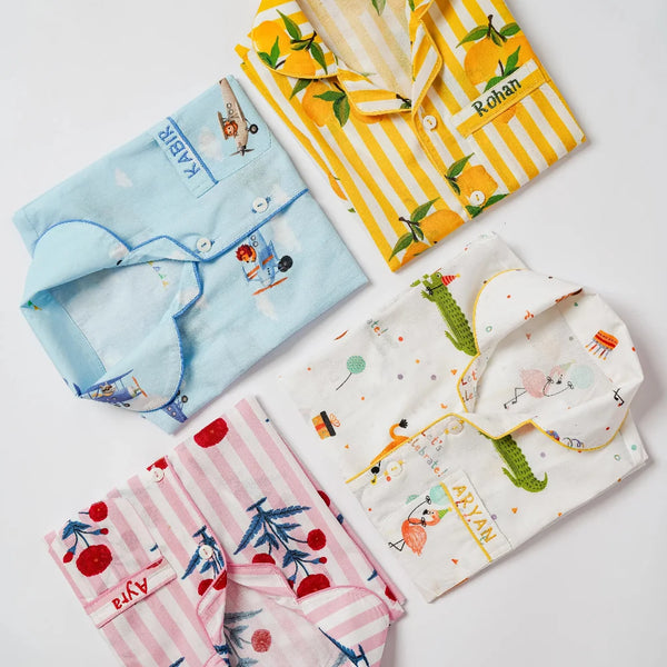 Sky Safari Pima Pajama Set For Kids