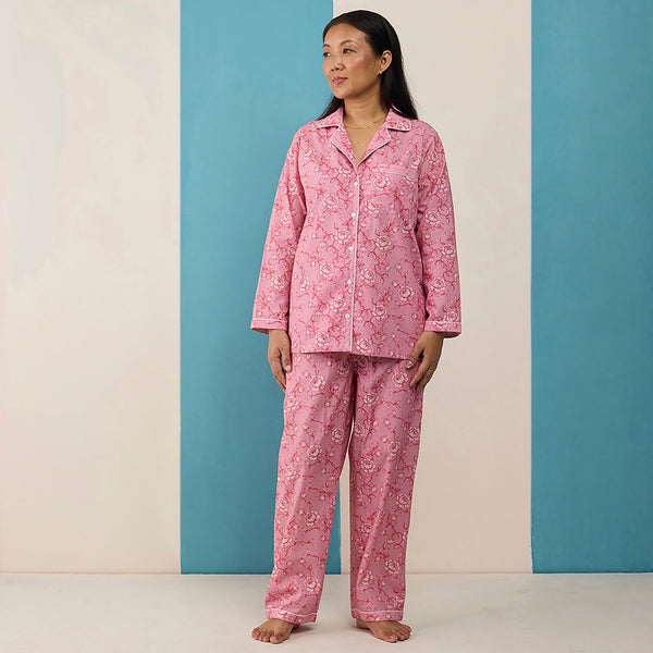 Women Vintage Blooms (Blush) Pima Pajama Set