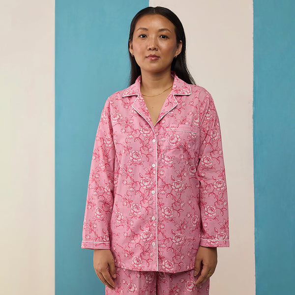 Women Vintage Blooms (Blush) Pima Pajama Set