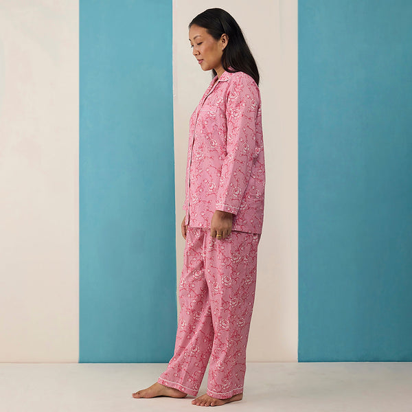 Women Vintage Blooms (Blush) Pima Pajama Set