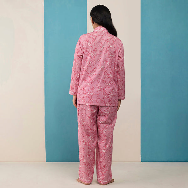 Women Vintage Blooms (Blush) Pima Pajama Set