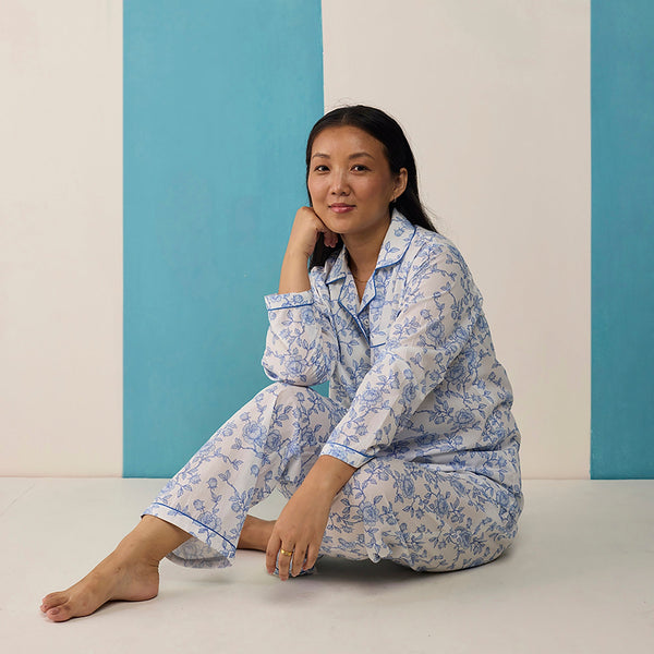 Women Vintage Blooms Pima Pajama Set