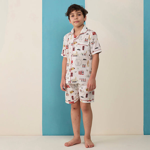 London Dreams Pima Shorts Set For Kids