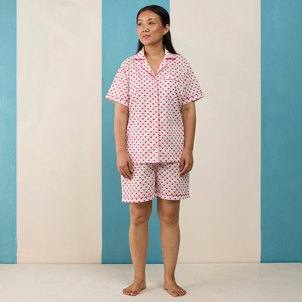 Women Sweethearts Pima Cotton Shorts Set