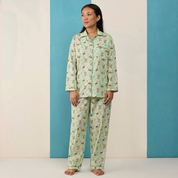 Women Monkeying Around Pima Pajama Set