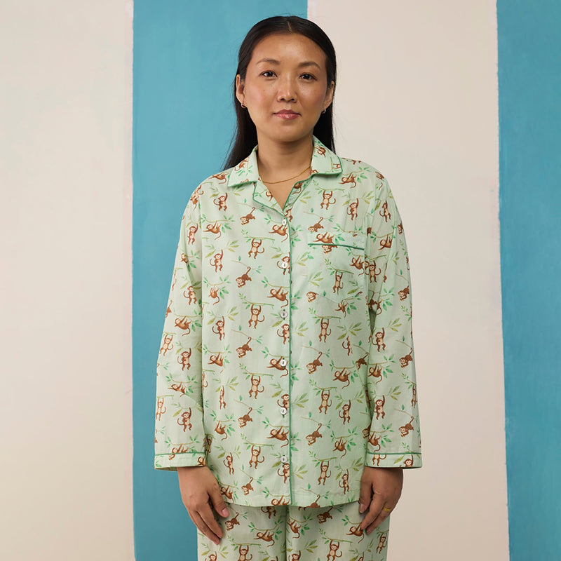 Women Monkeying Around Pima Pajama Set