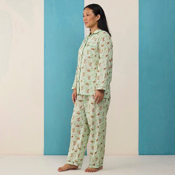 Women Monkeying Around Pima Pajama Set