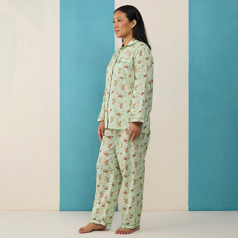 Women Monkeying Around Pima Pajama Set