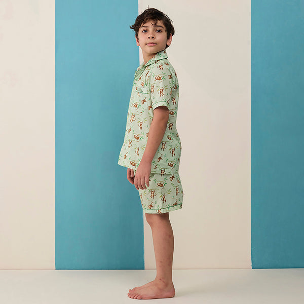 Monkeying Around Pima Shorts Set For Kids
