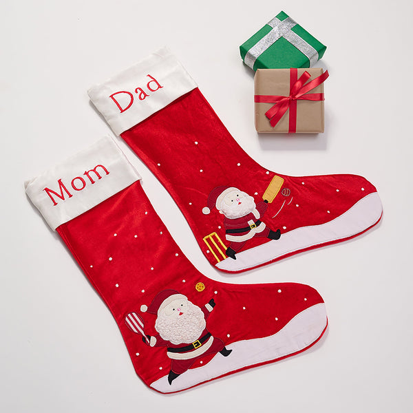 Santa Plays Pickleball Stocking