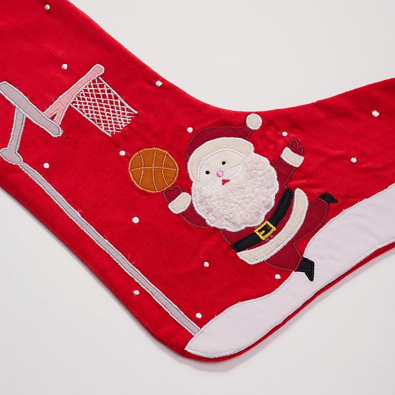 Santa Plays Basketball Stocking