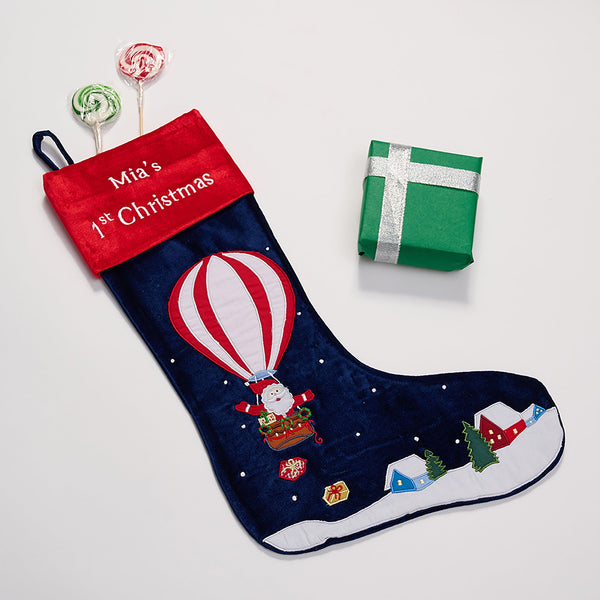 Santa's Balloon Ride Stocking
