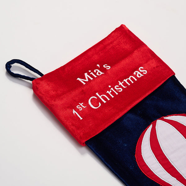 Santa's Balloon Ride Stocking
