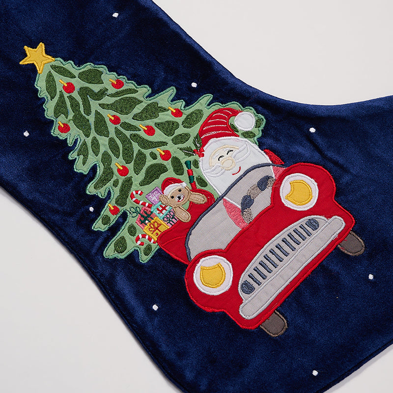 Santa’s Joyride Stocking (Blue)