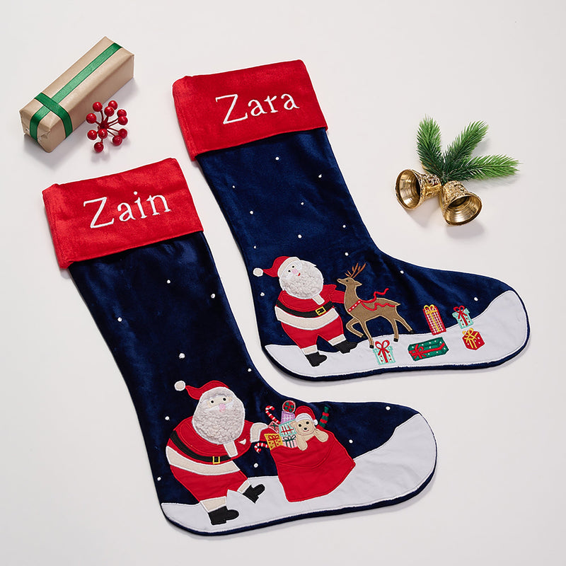 Santa & Reindeer Stocking