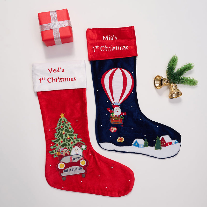 Santa’s Joyride Stocking (Red)