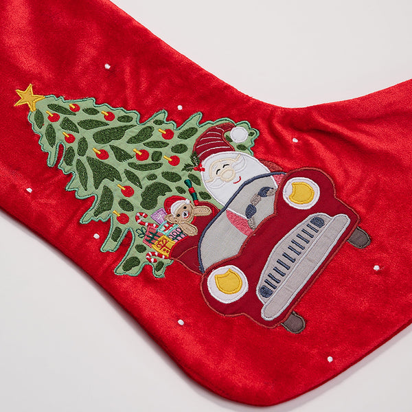 Santa’s Joyride Stocking (Red)