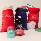 Colorful Pom Pom Santa Sack