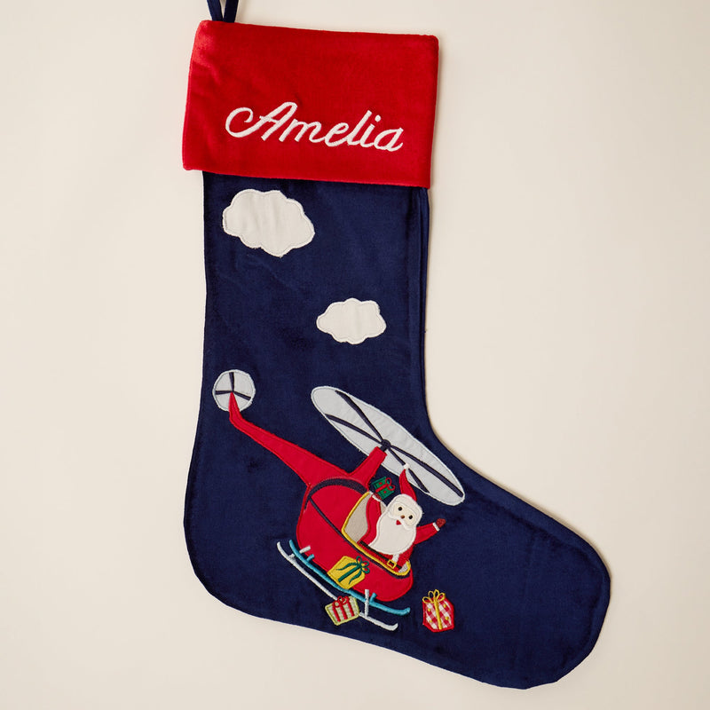 Santa's Copter Stocking