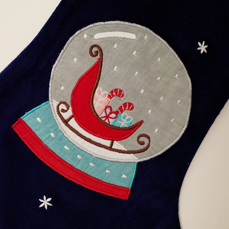 Sleigh Snowglobe Stocking