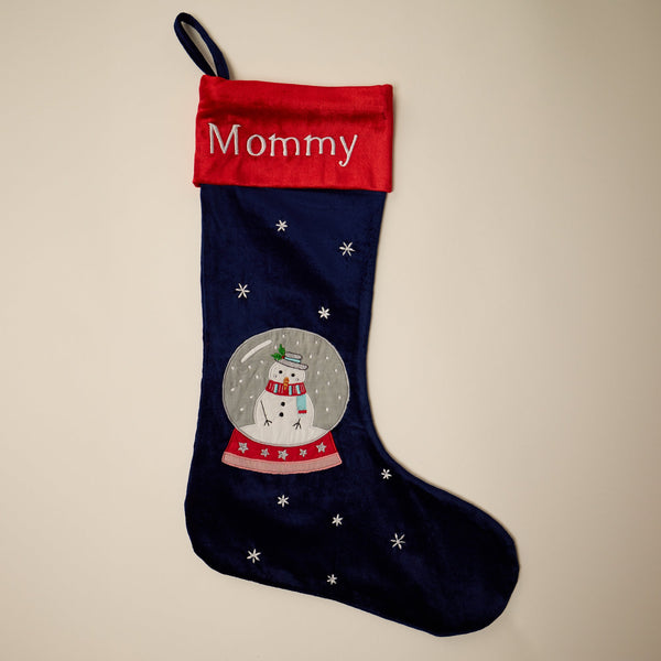 Snowman Snowglobe Stocking