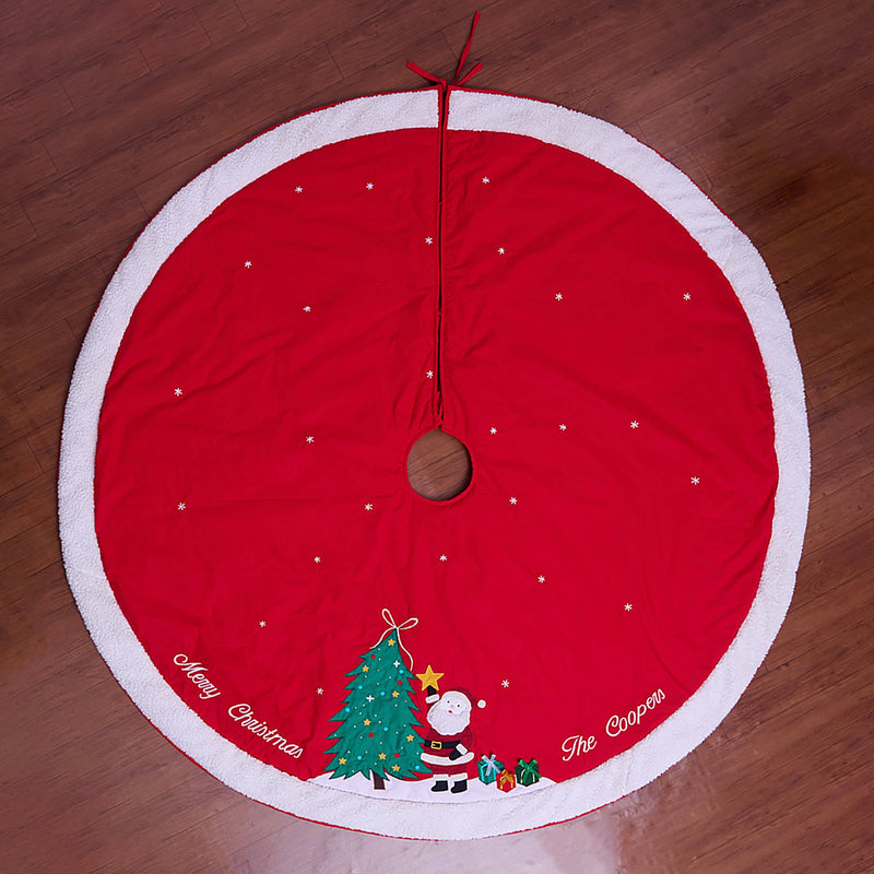 Decorating With Santa Tree Skirt