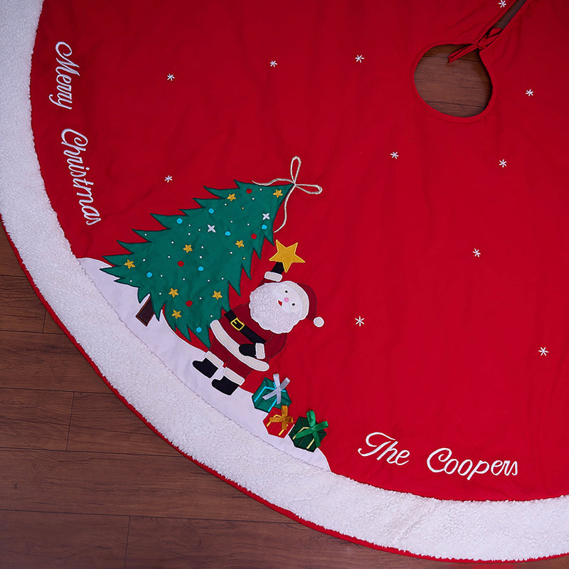 Decorating With Santa Tree Skirt