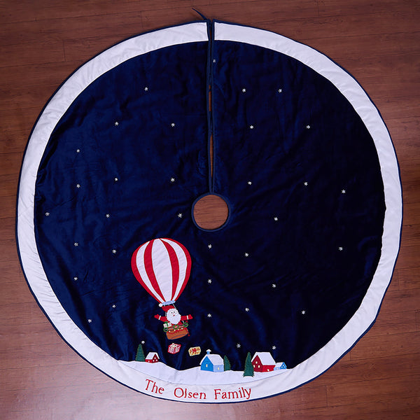 Santa's Balloon Ride Tree Skirt