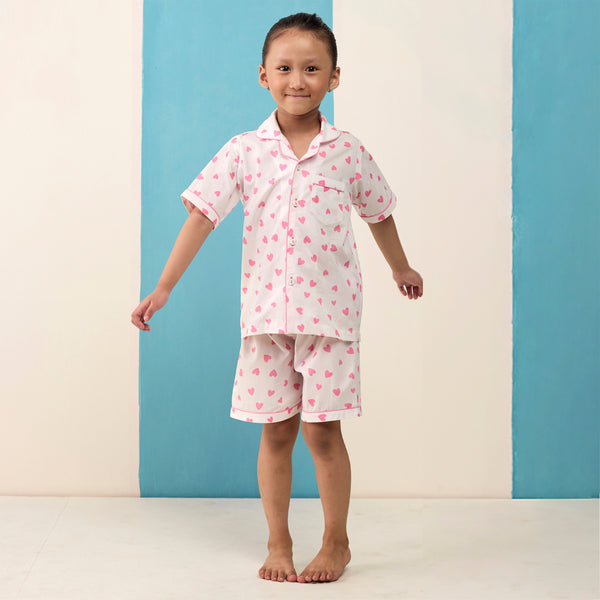 Love Sprinkle Pima Cotton Shorts Set  For Kids