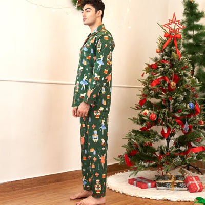 Men Nutcracker Pajama Set