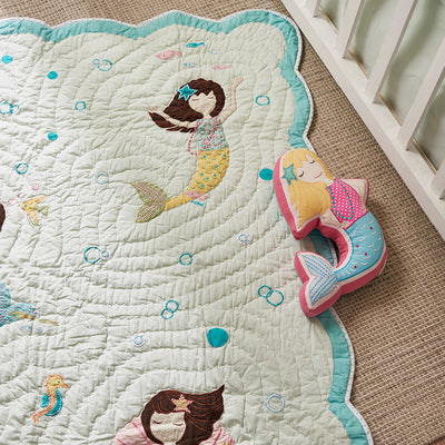 Mermaids Mint Complete Crib Bedding Set