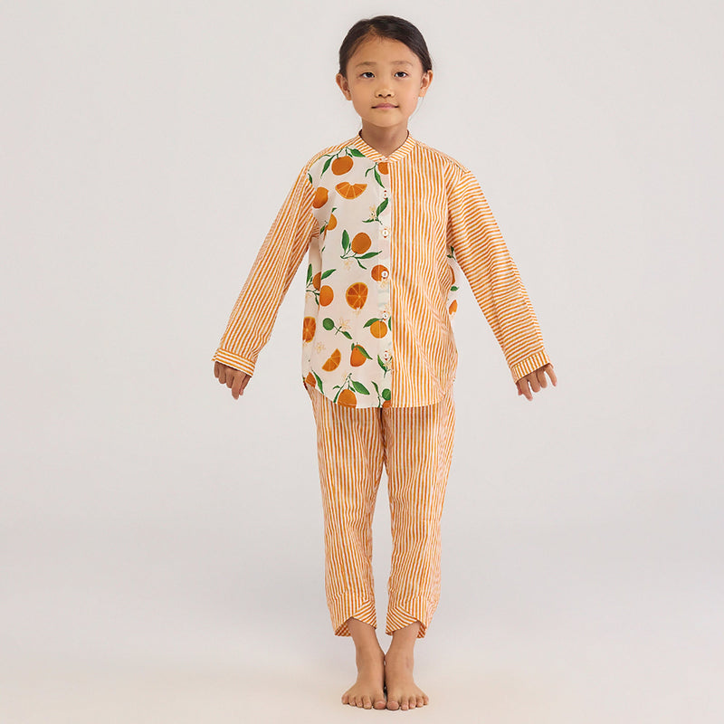 Orange Pima Cotton Co-Ord Set